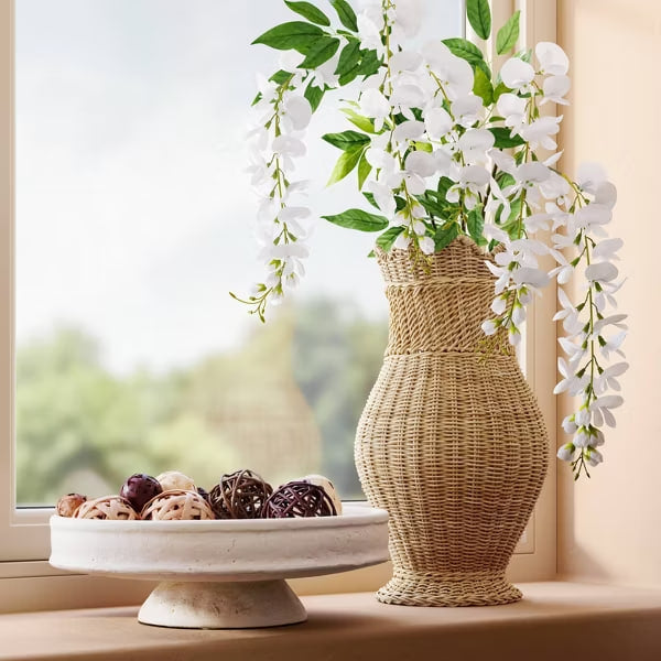 Scalloped Edge Woven Vase