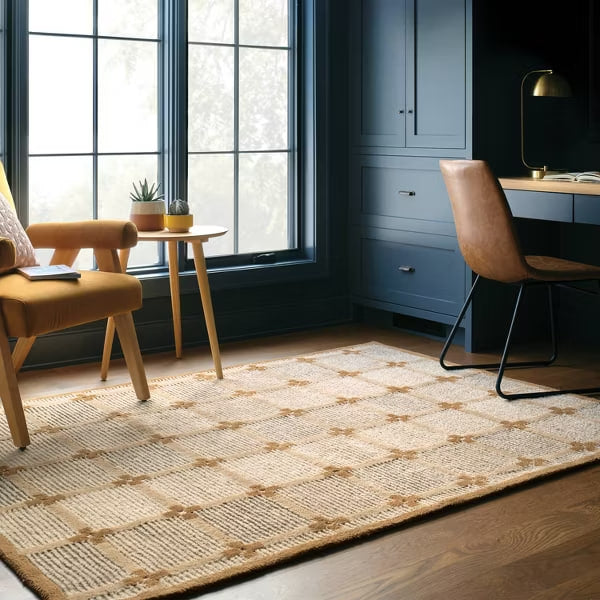 Wool Handtufted Area Rug Tan (150cm x 210cm)
