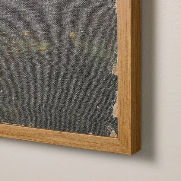 Horizontal Landscape Lake Burlap Framed Wall Art (60 x 81cm)