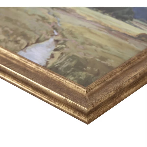 Summer Pasture Framed Wall Art Brass (35 x 40cm)