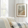 Ancient Fresco Linen Framed Wall Art Print (50 x 40cm)