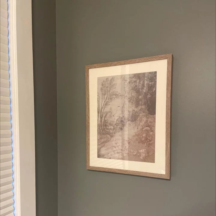 Ancient Fresco Linen Framed Wall Art Print (50 x 40cm)