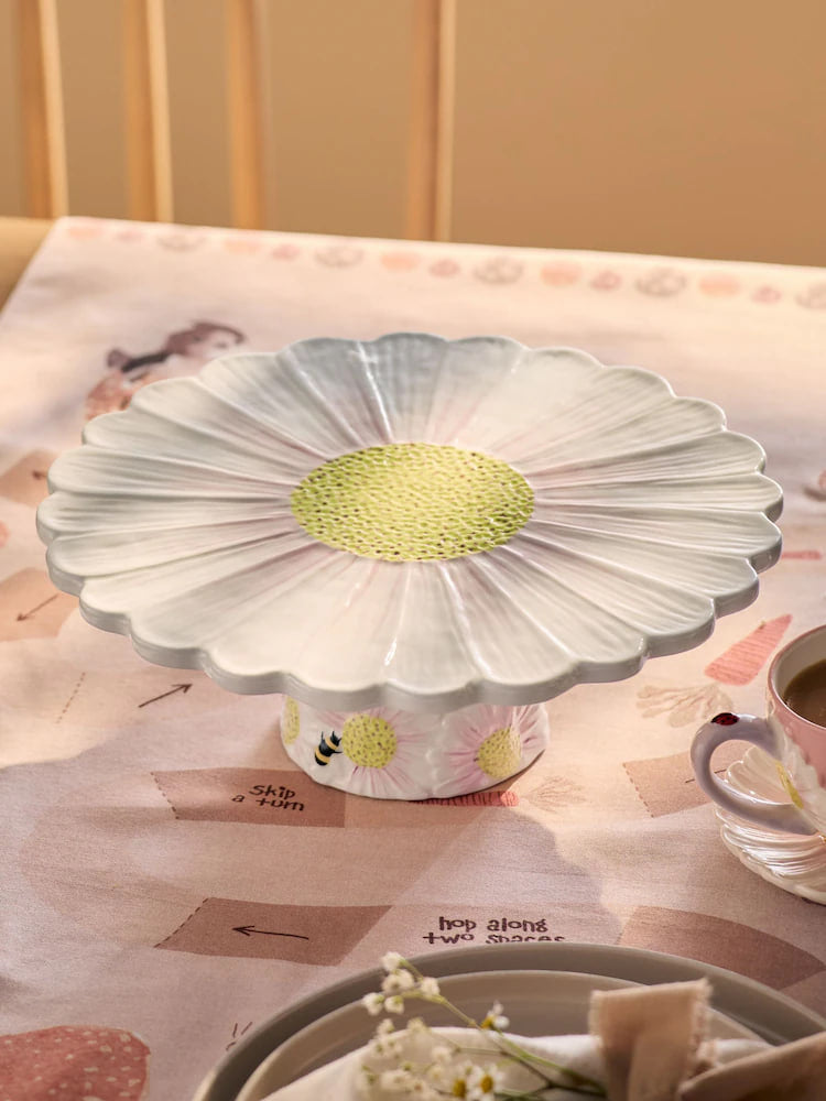 White Flower Wildlife Cake Stand
