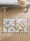 Multi Water Colour Floral Print Mat