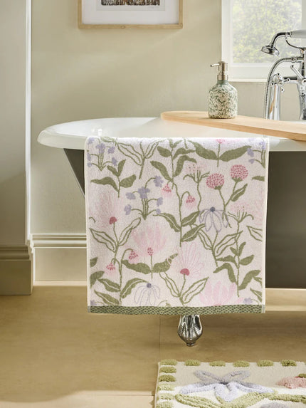 Multi Water Colour Floral 100% Cotton Towel