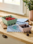 Set of 2 Green Maisie Berry Basket Crate