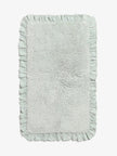 Natural Frill Bath Mat (Sage Green)