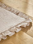 Natural Frill Bath Mat (Sage Green)