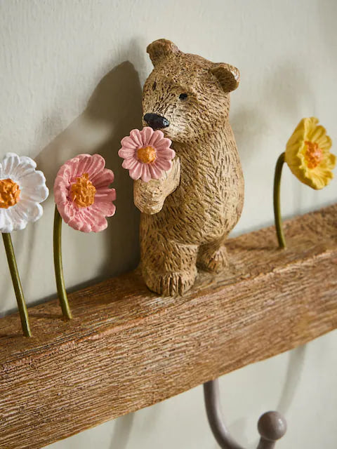 Neutral Bertie Bear Coat Hooks