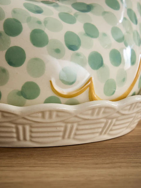 Sage Green Chicken Butter Dish
