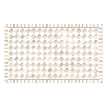 Mocha Check 3' x 5' Floor Mat (90cm × 150 cm)