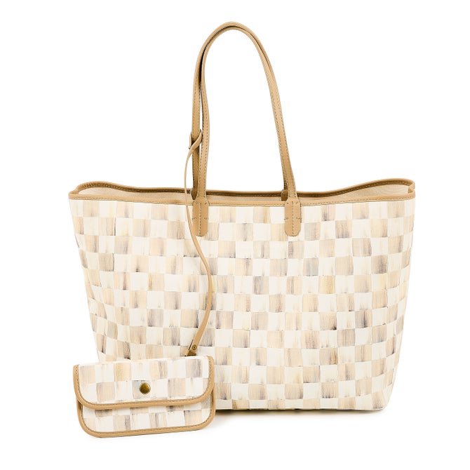Mocha Check Marche Tote