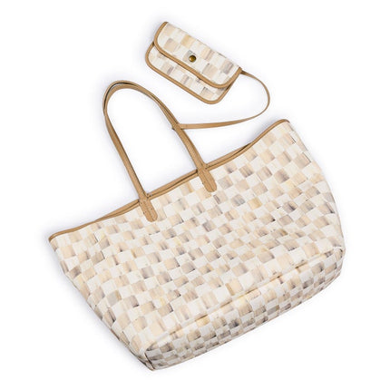 Mocha Check Marche Tote