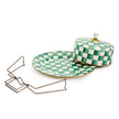 Emerald Check Cake Carrier