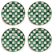 Emerald Check Chargers Set of 4