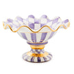 Violet Check Ceramic Compote