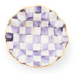 Violet Check Ceramic Fluted Breakfast Bowl 20cm