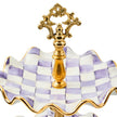 Violet Check Ceramic Two Tier Sweet Stand 30cm