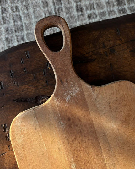 [imperfect] Wooden Serving Board with Double Hole Handle