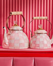 Rosy Check Tea Kettle