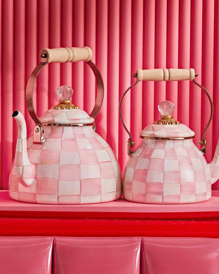 Rosy Check Tea Kettle
