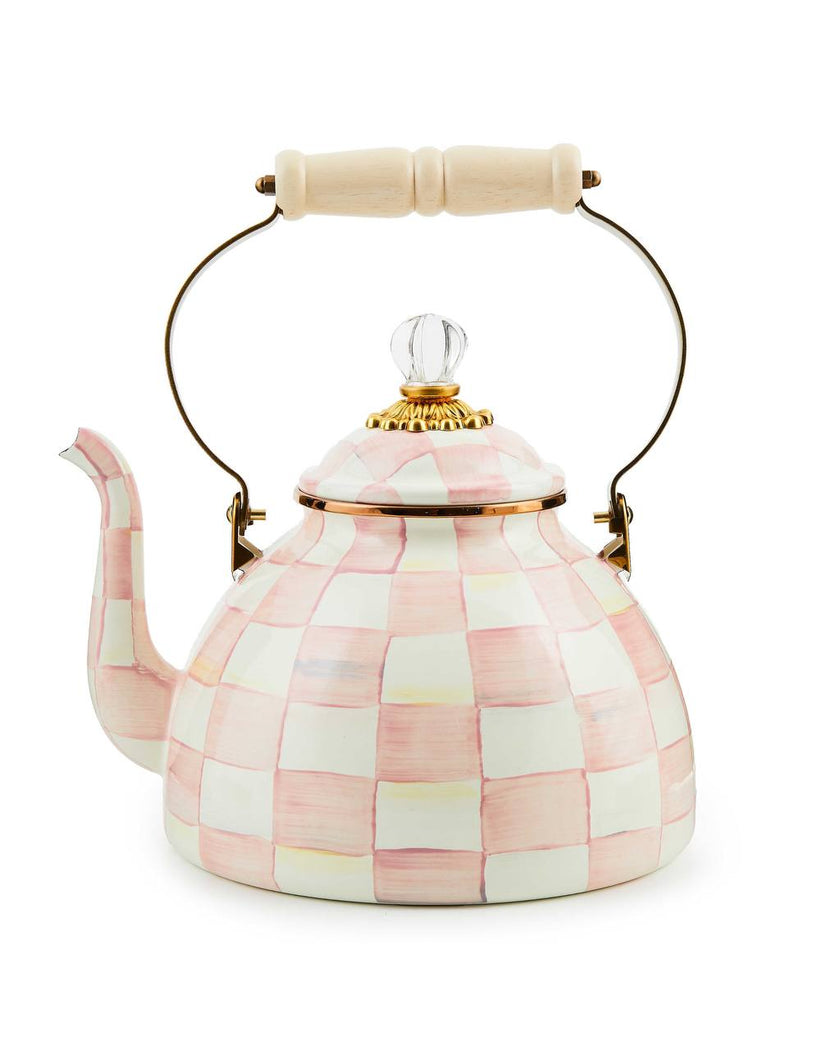 Rosy Check Tea Kettle
