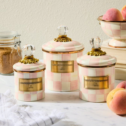 Rosy Check Little Canisters, Set of 3