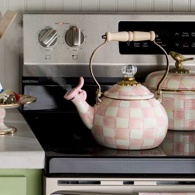 Rosy Check Whistling Tea Kettle