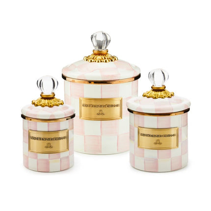 Rosy Check Little Canisters, Set of 3