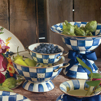 Royal Check Colanders, Set of 2