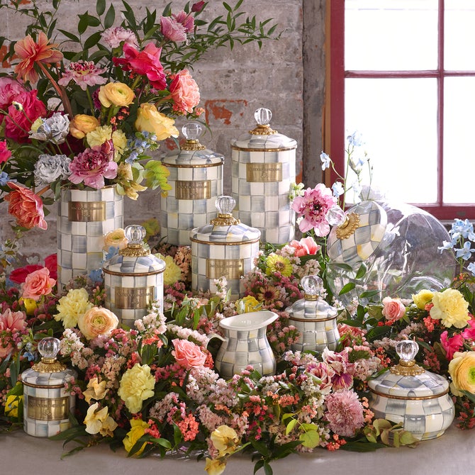 Sterling Check Canisters