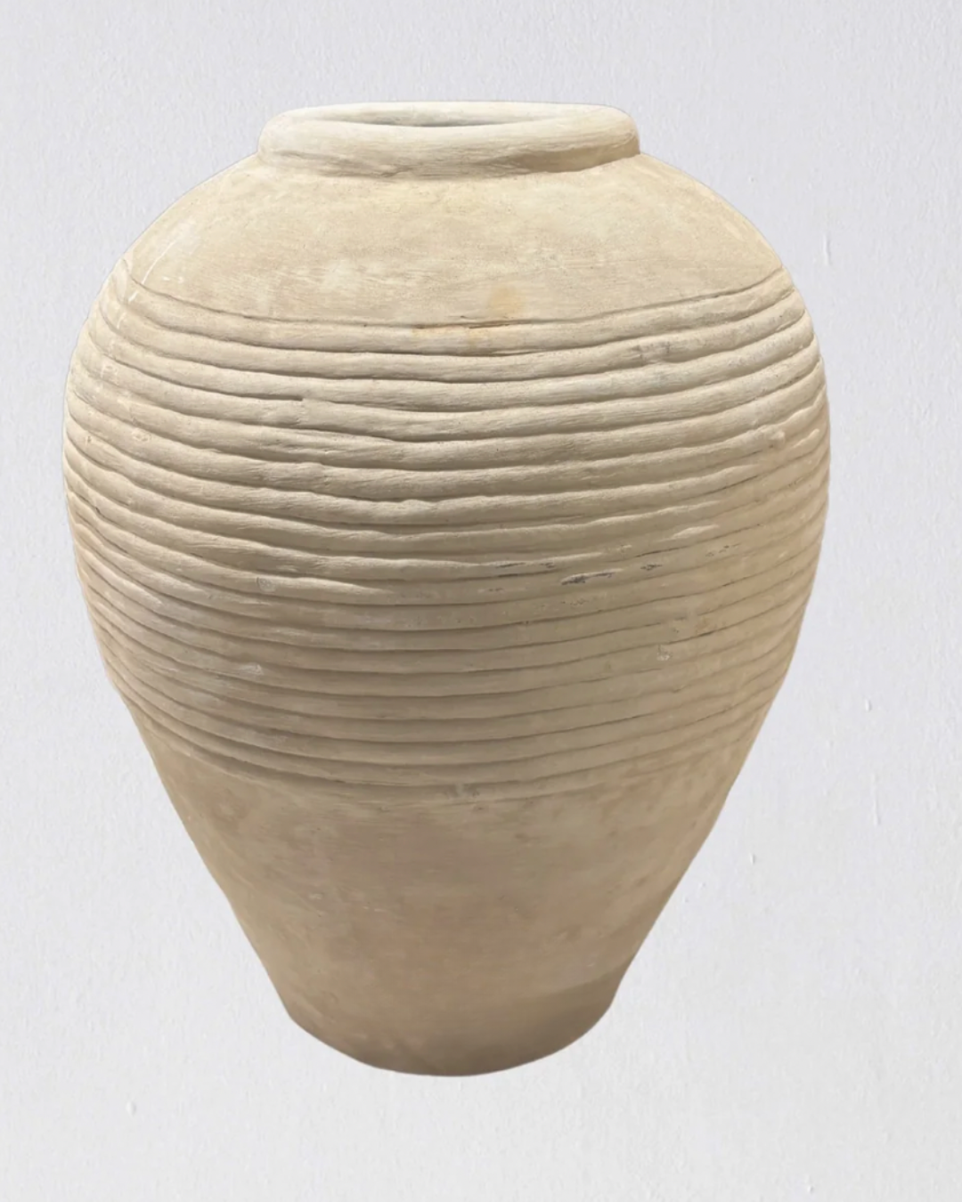 67cm Laura Vintage Lined Terracotta Extra Large Vase in Sand