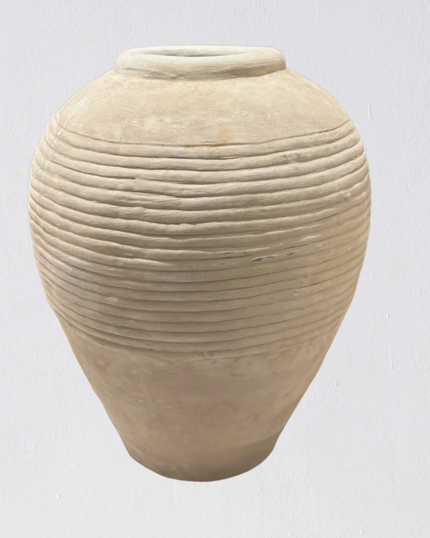 67cm Laura Vintage Lined Terracotta Extra Large Vase in Sand