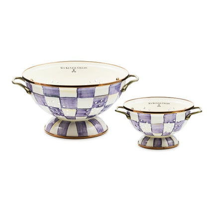 Violet Check Colander