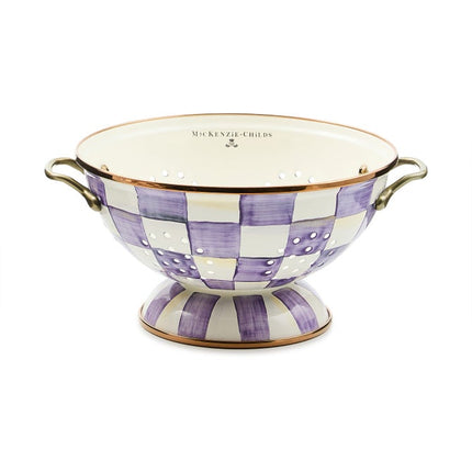 Violet Check Colander