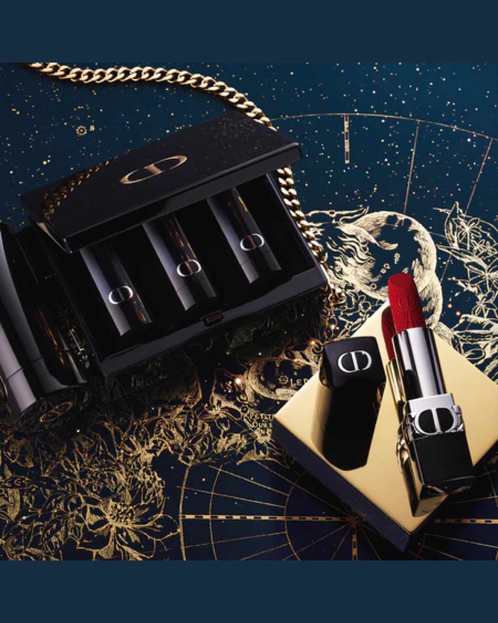 Dior Rouge Minaudière Clutch amp 4Piece Lipstick Set Ltd Edition  AUTHENTIC  eBay